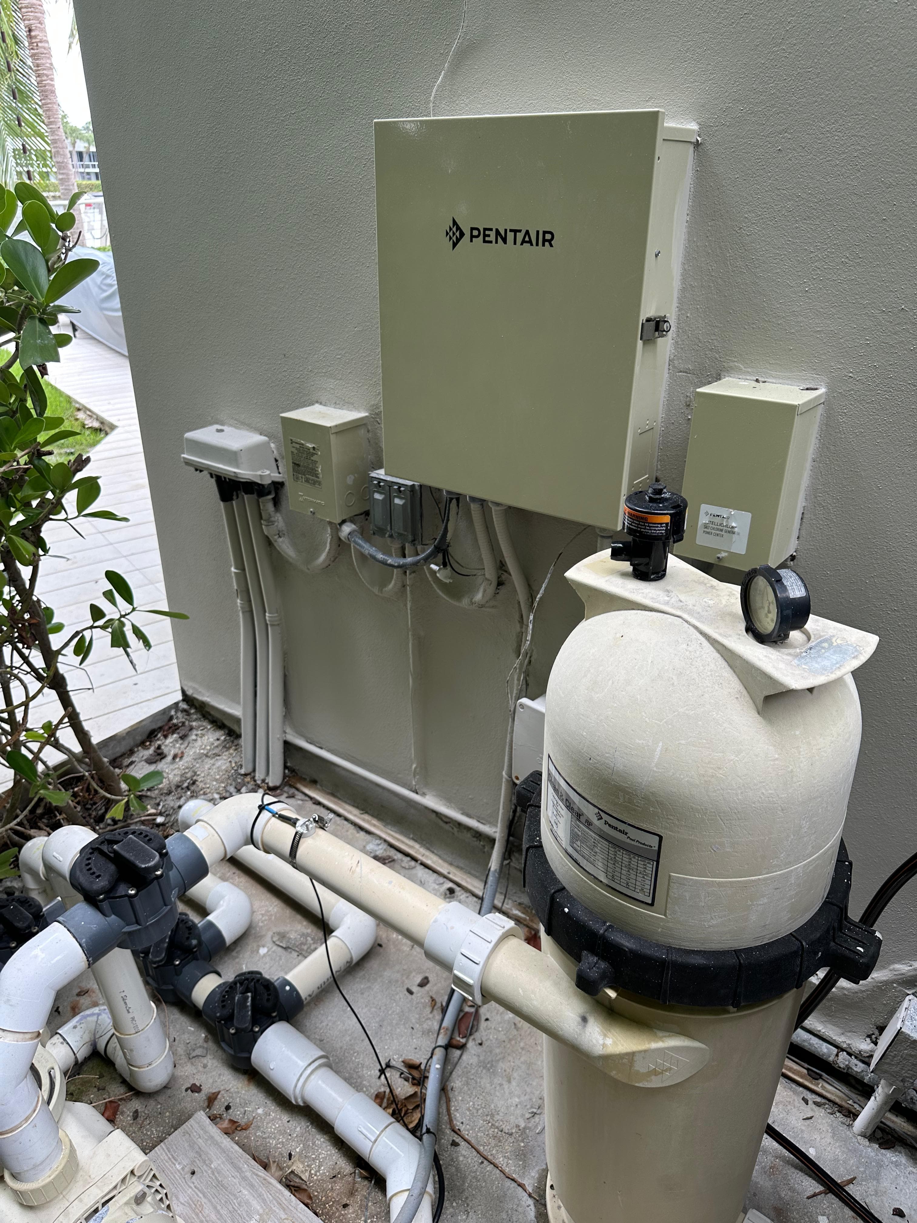 Pentair pool automation system with filter and control panel